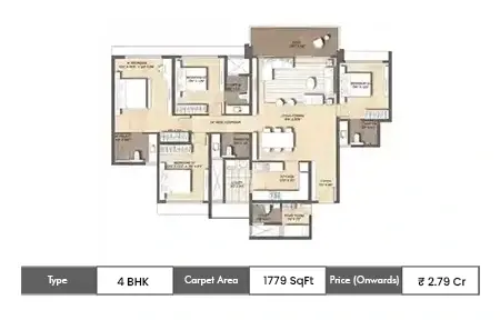4 BHK 1779 SqFt